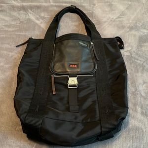 RARE! Jamie Sadock Large Travel Bag Leather Pocket